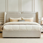 Saga King Bed - Beige