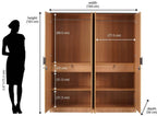 Nilkamal Milford Engineered Wood 4 Door Wardrobe (Finish Color - Teak, Knock Down)