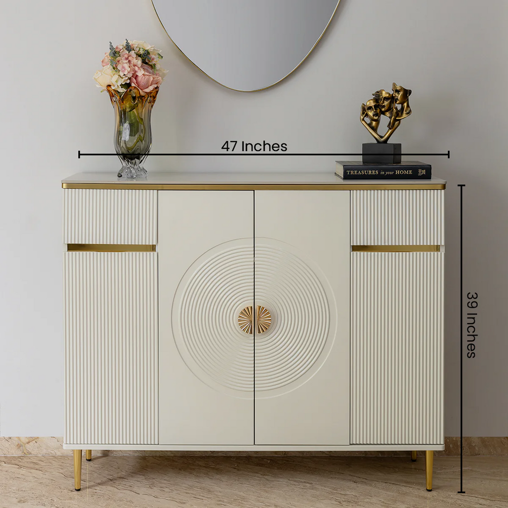 Snow Vortex Storage Cabinet and Console Table For Home & Crockery Storage Cabinet
