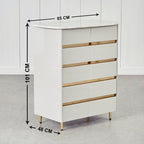 Vegas Chest of 5 Drawers - Grey