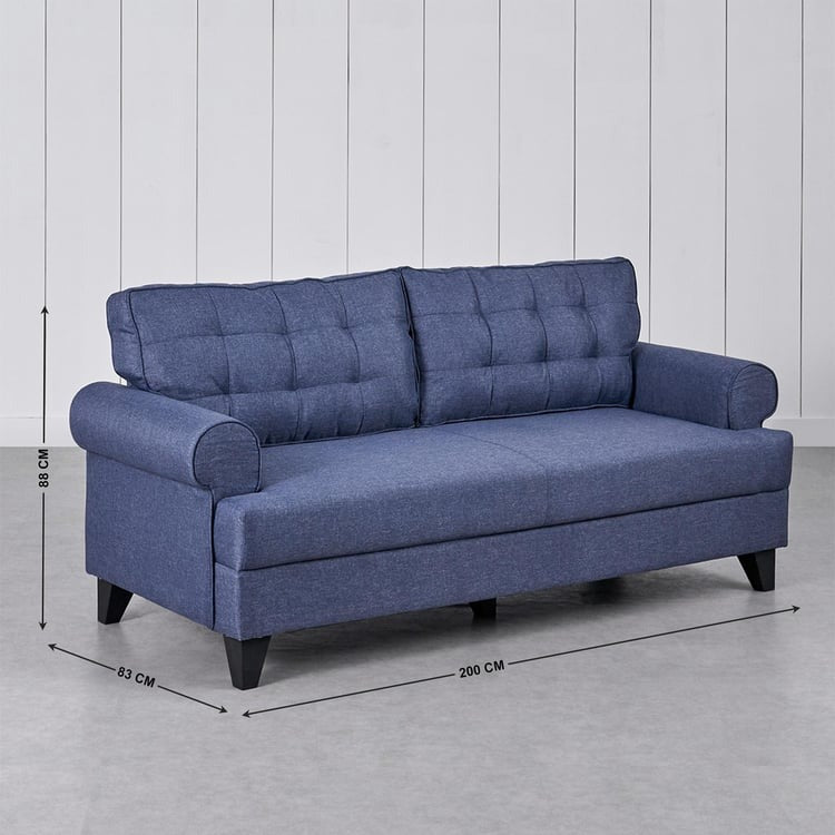 Helios California Fabric Sofa Set – Blue