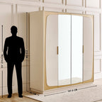 Alchemy 4-Door Wardrobe with Mirrors - Gold
