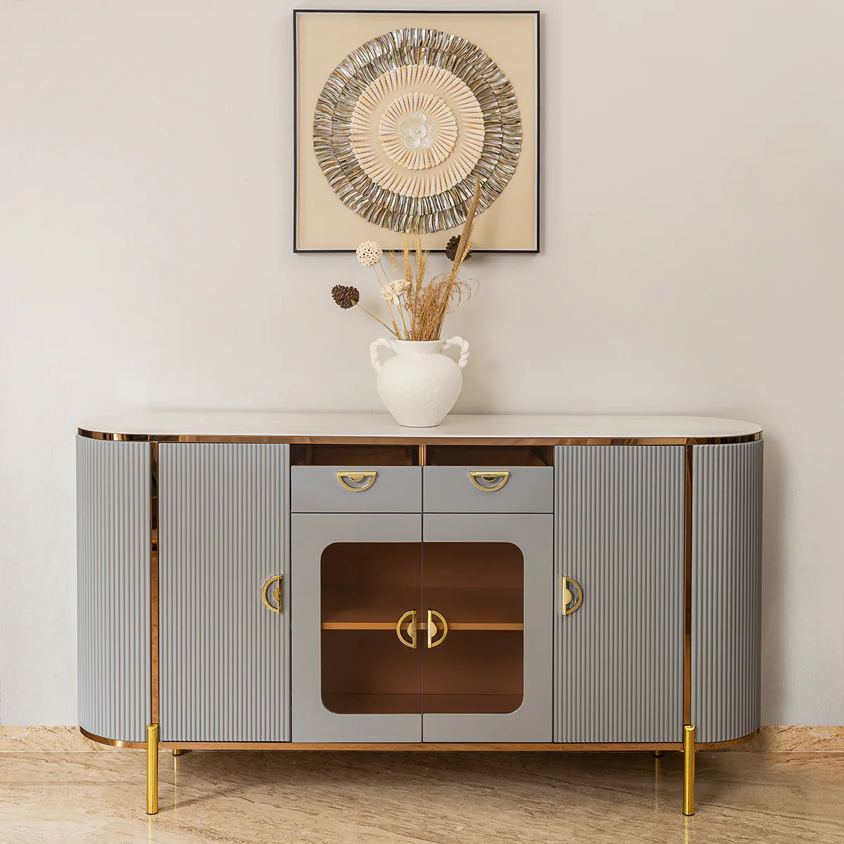 Classic Charm Storage Cabinet and Console Table For Home & Crockery Storage Cabinet