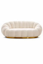 Ace Luxury Modern Pumpkin Rounded Sofa Set