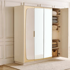 Alchemy 4-Door Wardrobe with Mirrors - Gold
