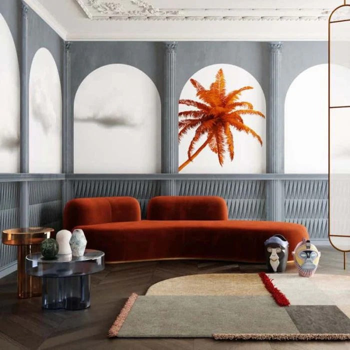 Lauren Modern Curved Japanese Style Sofa