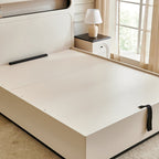 Saga Eclipse King Bed with Hydraulic Storage - Cream