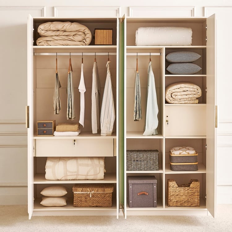 Alchemy 4-Door Wardrobe with Mirrors - Gold