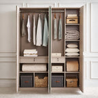 Stellar Elite NXT 4-Door Wardrobe with Mirrors - Greige