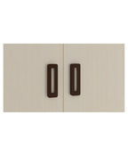 Elanza 4 Door Wardrobe With Drawer And Grooved Handles Light Wood - Coffee Walnut