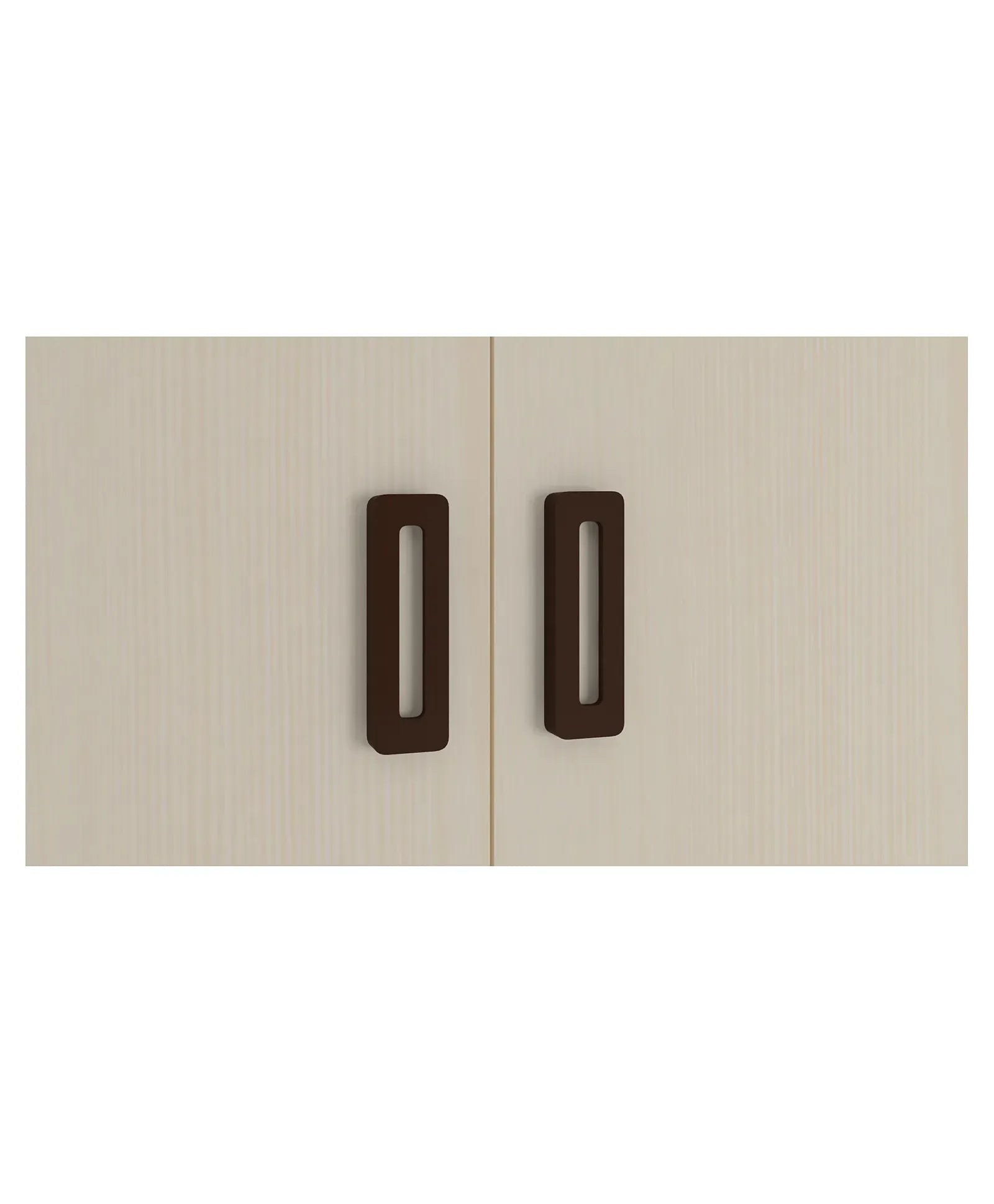 Elanza 4 Door Wardrobe With Drawer And Grooved Handles Light Wood - Coffee Walnut