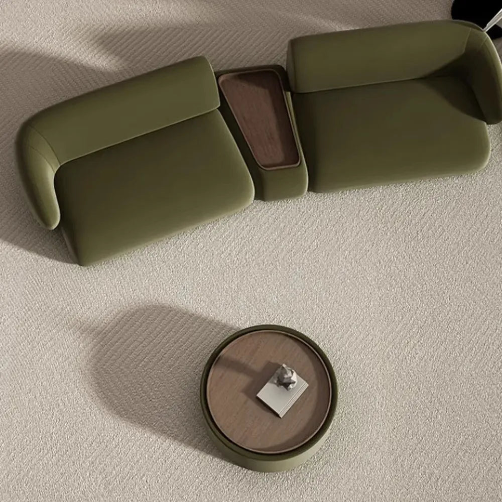 Greenia Modern 4 Seater Curved Sofa With Table
