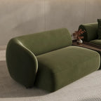 Greenia Modern 4 Seater Curved Sofa With Table