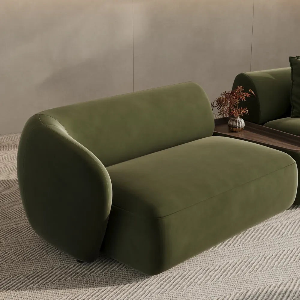 Greenia Modern 4 Seater Curved Sofa With Table