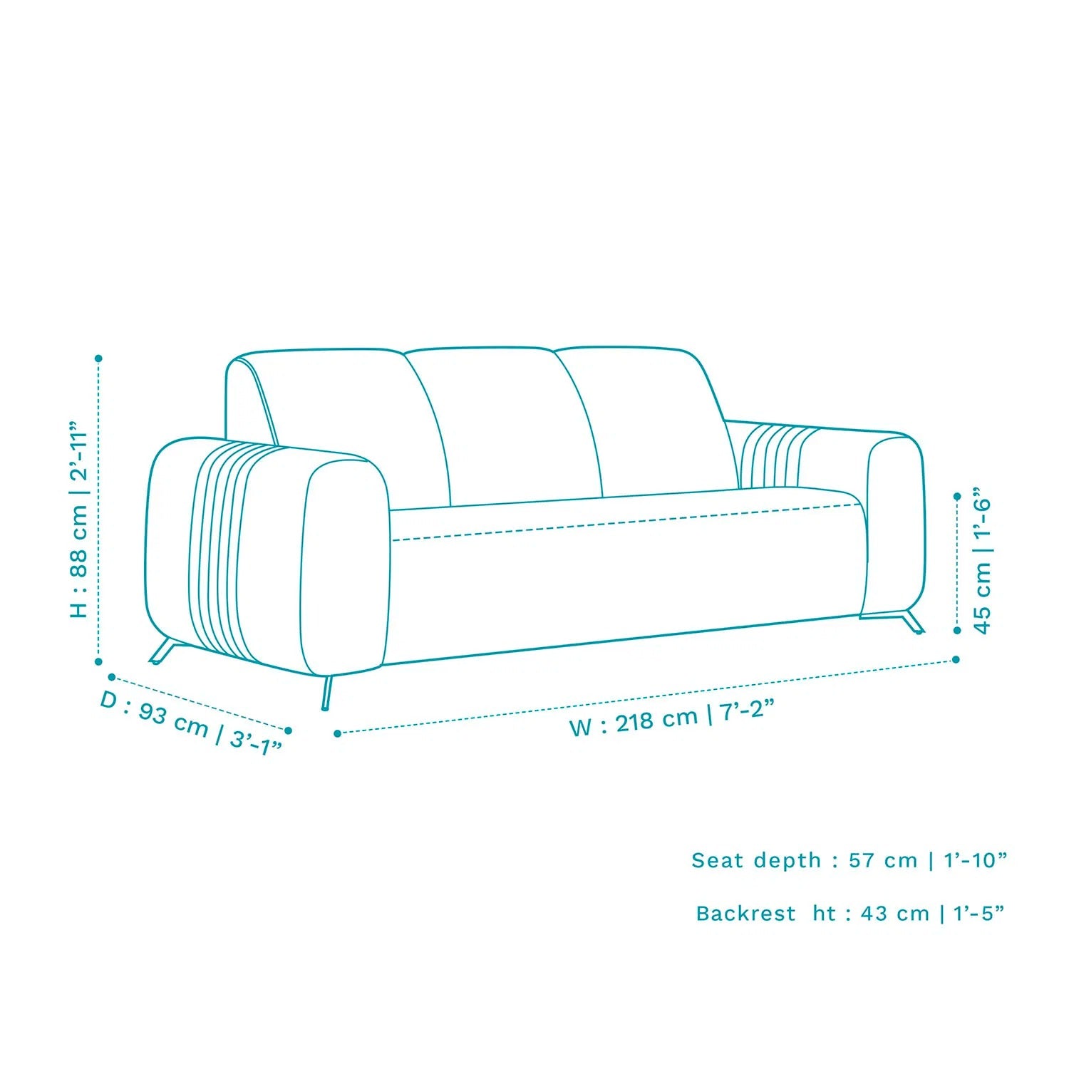 Helio Velvet 3+1+1 Sofa Set in Sapphire Blue Color