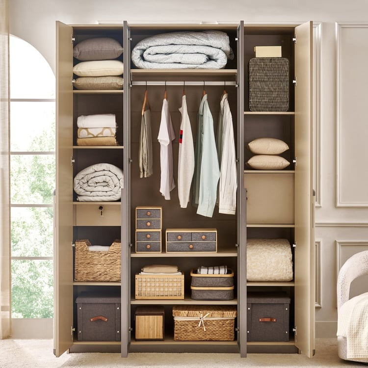 Clair De Lune 4-Door Wardrobe - Beige