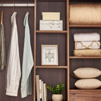 Shoji 2-Door Wardrobe with Curio - Brown